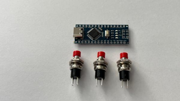 Servosteuerung mit Taster für 3 Positionen